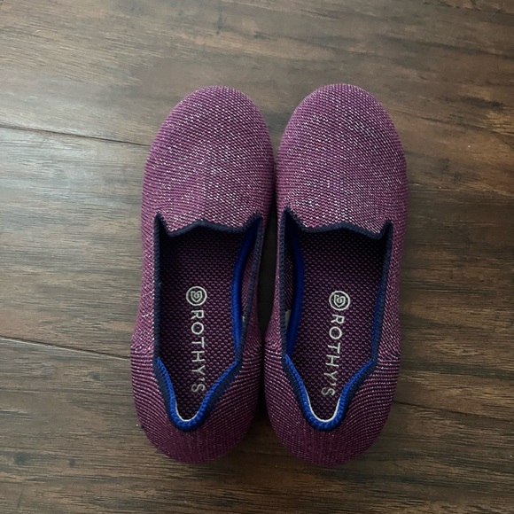 Rothy's Mulberry Glitter and Blue Slip-On loafer-Size 13 - Picture 6 of 9